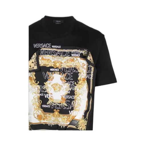 Baroque-Patch Crewneck T-Shirt