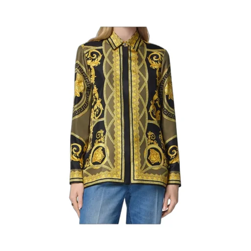 Pattern-Printed Long-Sleeved Shirt
