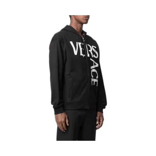 Logo Printed Zip-Up Hoodie