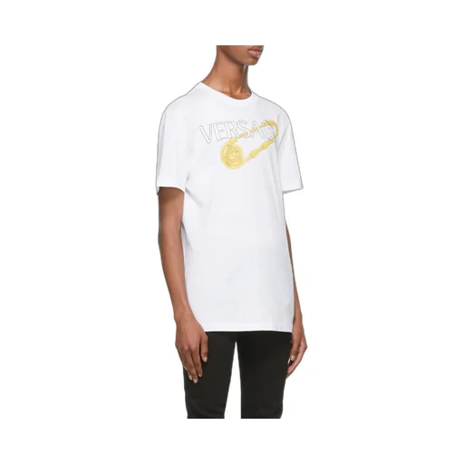 Logo Safety Pin Print T-Shirt
