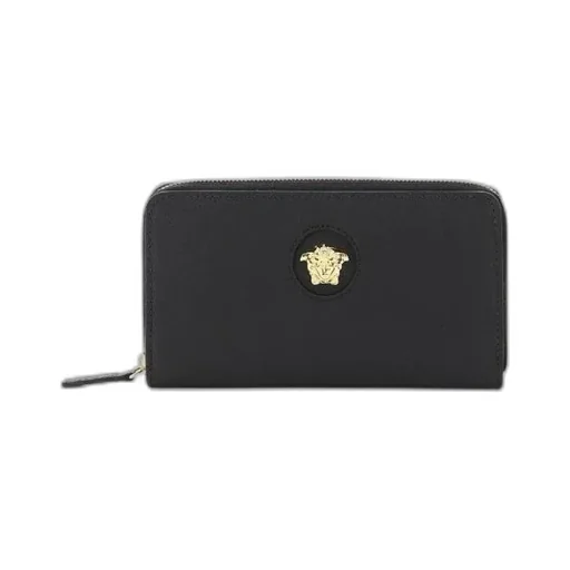 Logo Detailed Zipped Wallet