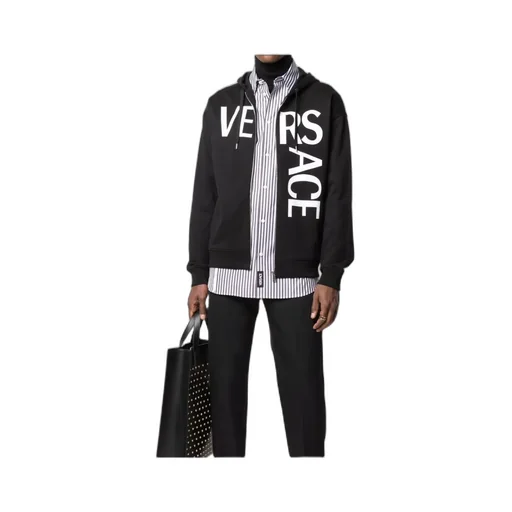 Logo Printed Zip-Up Hoodie