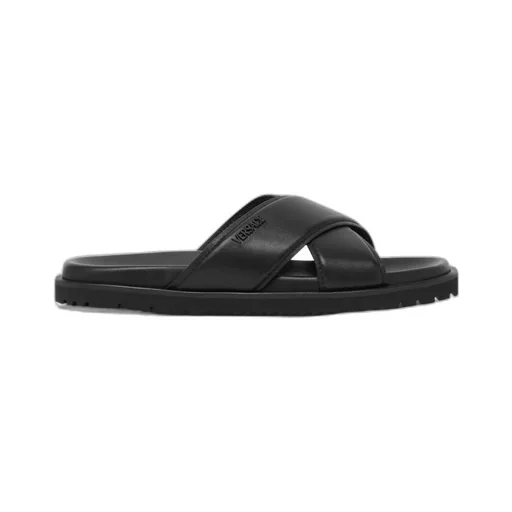 Logo-Lettering Open-Toe Slides