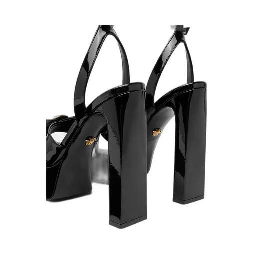 Medusa Head Motif High-Heeled Sandals