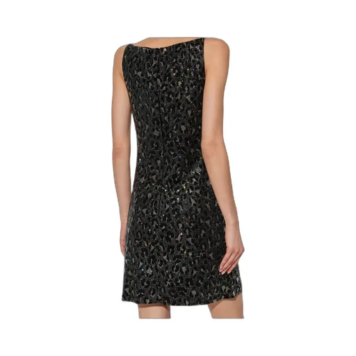 Leopard Printed Embellished Mini Dress