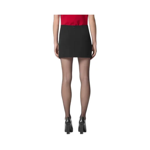 Medusa Head-Button Mid-Rise Mini Skirt
