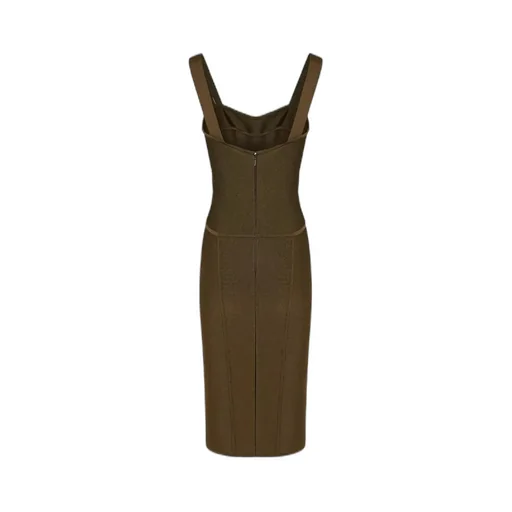 Safety Pin-Detail Midi Dress