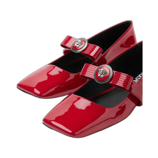 Gianni Ribbon Square-Toe Ballerina Shoes