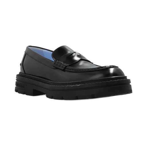 Medusa-Plaque Slip-On Loafers