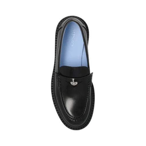 Medusa-Plaque Slip-On Loafers
