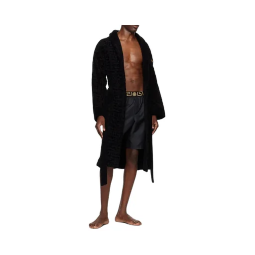 Long-Sleeved Belted Bathrobe
