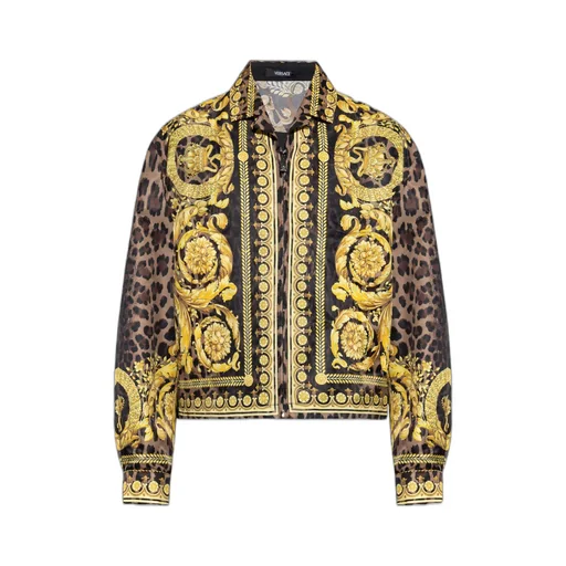 Barocco-Printed Zipped Jacket