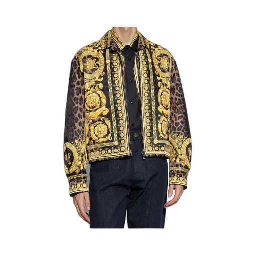 Barocco-Printed Zipped Jacket