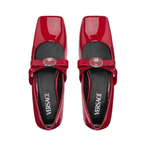 Gianni Ribbon Square-Toe Ballerina Shoes