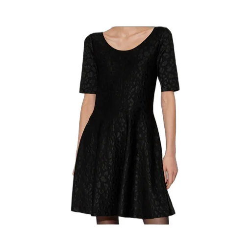 Short-Sleeved Flared Dress