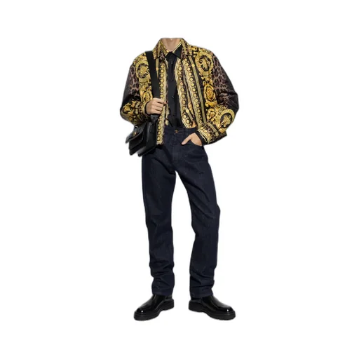 Barocco-Printed Zipped Jacket