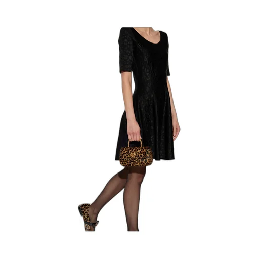 Short-Sleeved Flared Dress