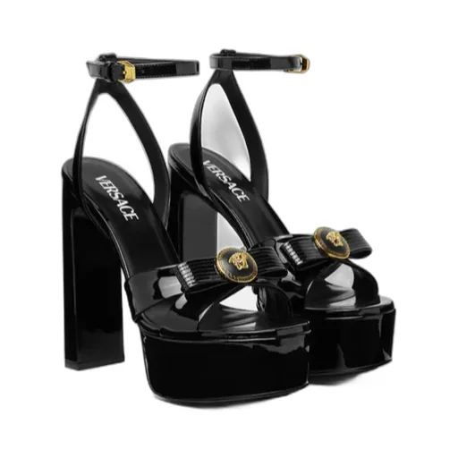 Medusa Head Motif High-Heeled Sandals