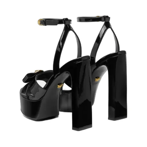 Medusa Head Motif High-Heeled Sandals