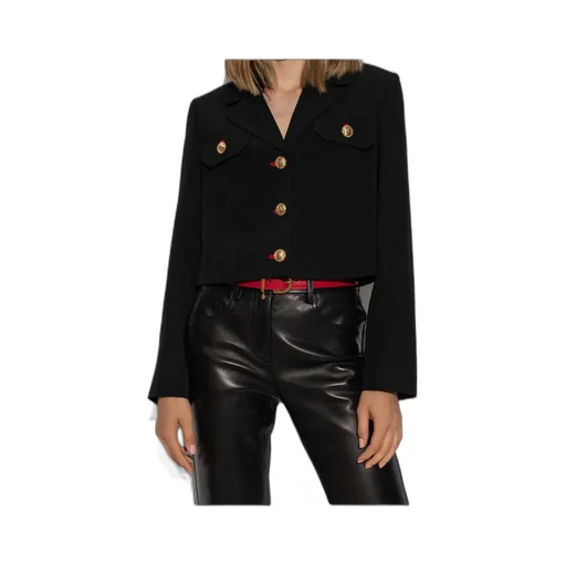 Button-Up Cropped Blazer