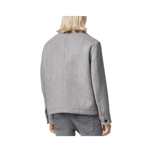 Logo-Embroidered Button-Up Blouson Jacket
