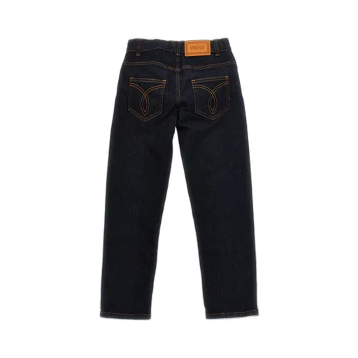 Logo Patch Mid-Rise Straight-Leg Jeans