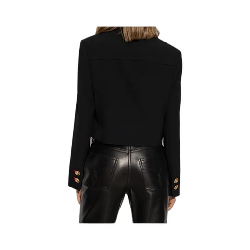 Button-Up Cropped Blazer