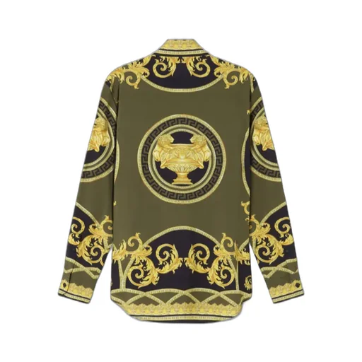 Barocco-Printed Button-Up Shirt