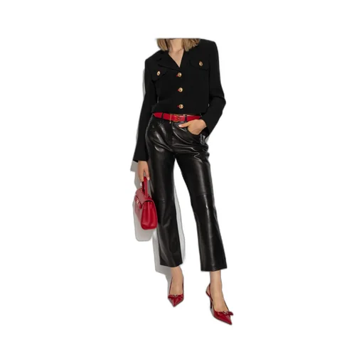 Button-Up Cropped Blazer