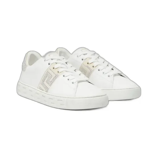 Greca Embellished Lace-Up Sneakers