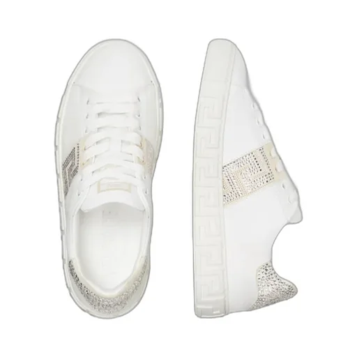 Greca Embellished Lace-Up Sneakers