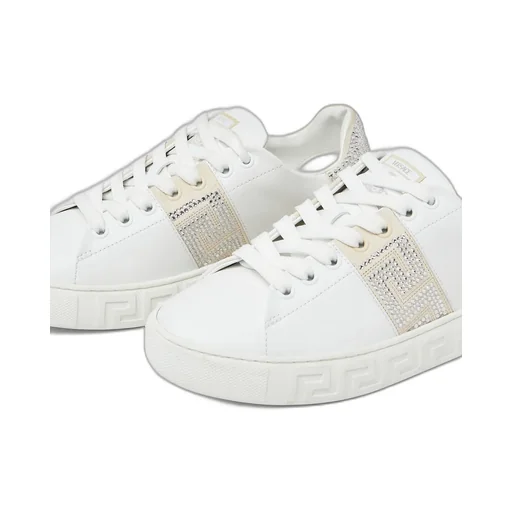 Greca Embellished Lace-Up Sneakers