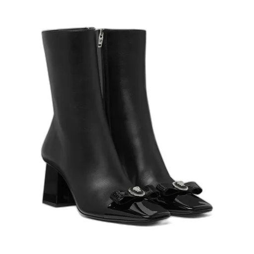 Gianni Ribbon Heeled Ankle Boots