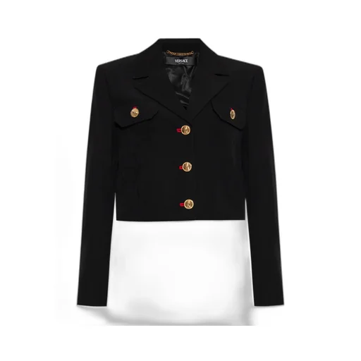 Button-Up Cropped Blazer
