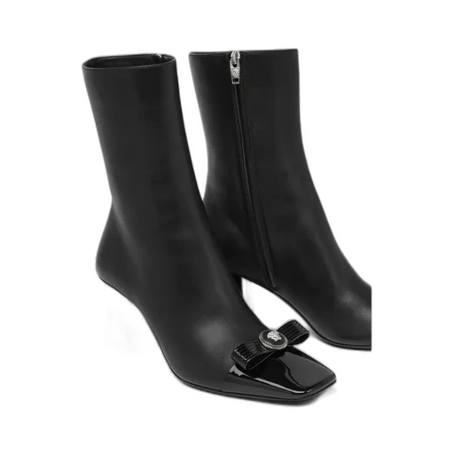 Gianni Ribbon Heeled Ankle Boots