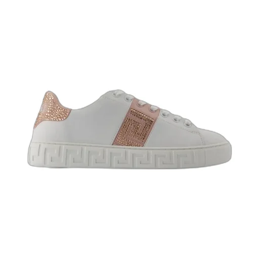Greca Embellished Lace-Up Sneakers