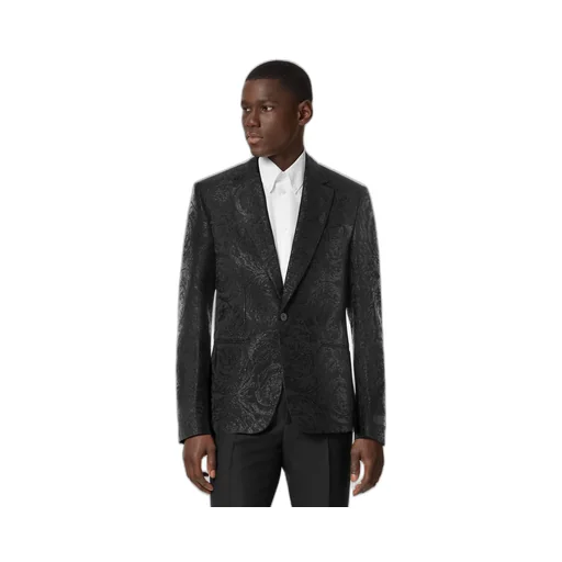 Metallic-Paisley Single-Breasted Tailored Blazer