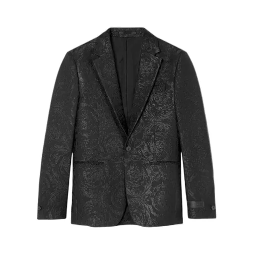 Metallic-Paisley Single-Breasted Tailored Blazer