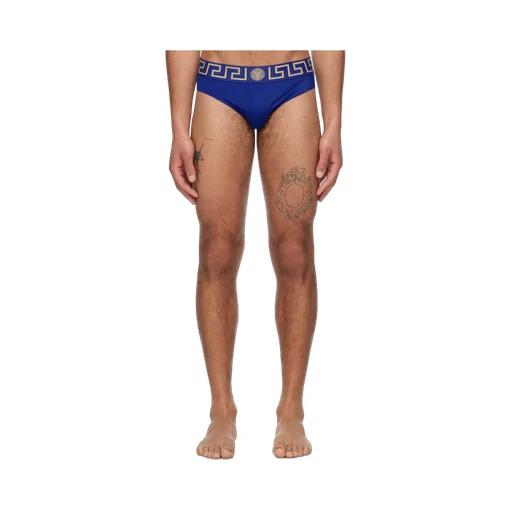 Greca-Waistband Swim Briefs