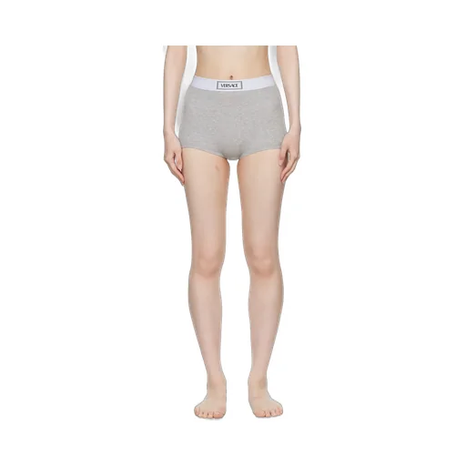 90S Logo-Waistband Ribbed Briefs