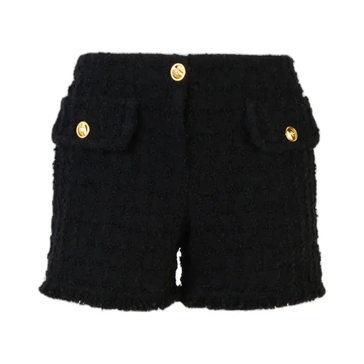 Fringed Hem Blend Shorts