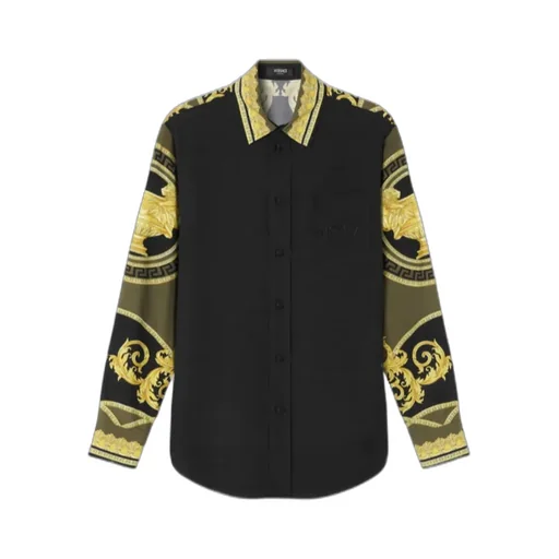 Barocco-Printed Button-Up Shirt