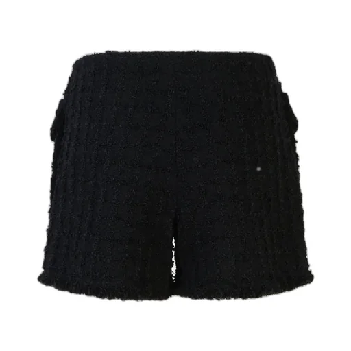 Fringed Hem Blend Shorts