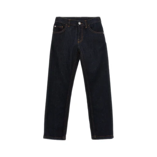 Logo Patch Mid-Rise Straight-Leg Jeans