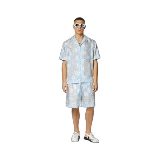 Barocco Check-Printed Knee-Length Shorts