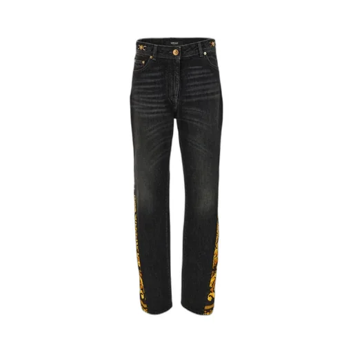 Barocco Motif Denim Jeans