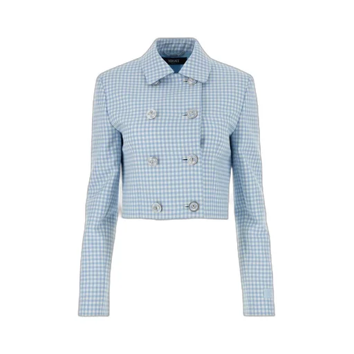 Double-Breasted Checked Jacket