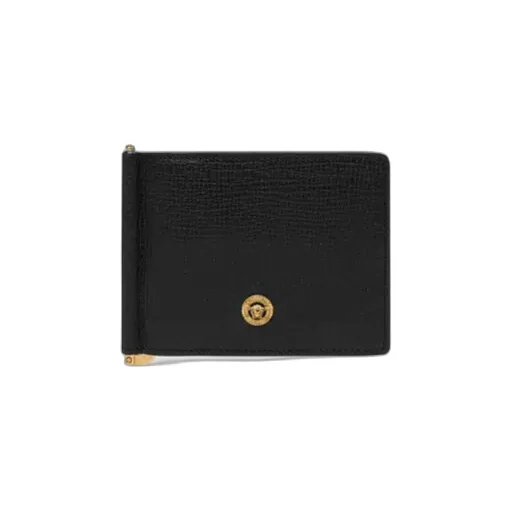 Logo-Plaque Bi-Fold Clip Wallet