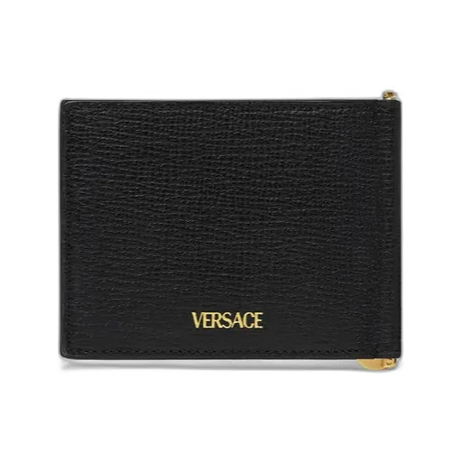 Logo-Plaque Bi-Fold Clip Wallet