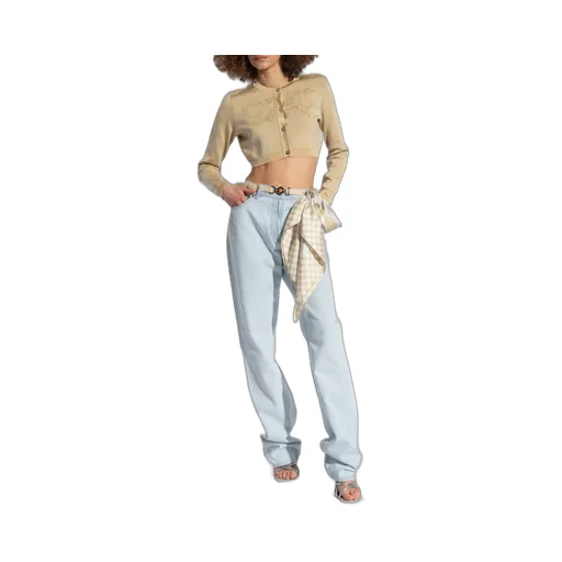 Barocco Button-Up Cropped Cardigan